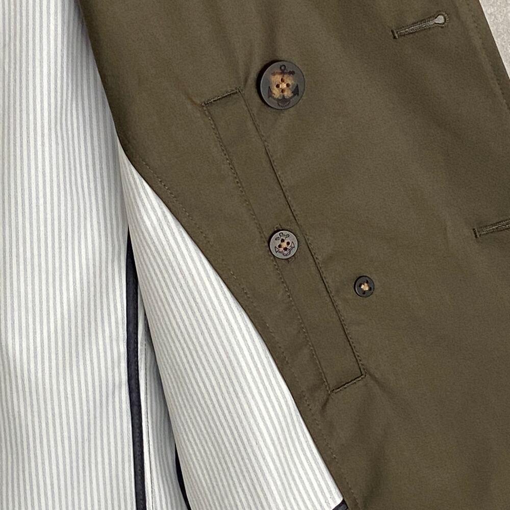 Lauren Ralph Lauren Coat Men's 40S All-Weather Coat Double-Breasted Olive NEW - Picture 5 of 12